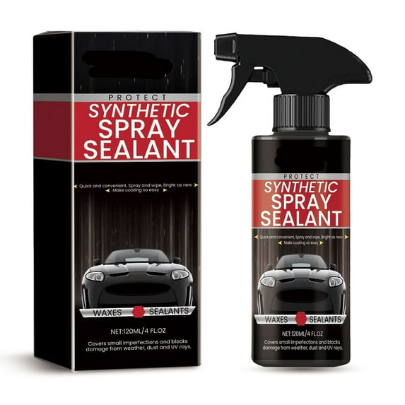 Qocolhg Car Quick-acting Coating Agent Spray with Cloth and Sponge, Quick Effect Coating Agent for Car, High Protection Quickly Car Coating Spray, Wash Coat Car Wax Polish Sprays, 120ml