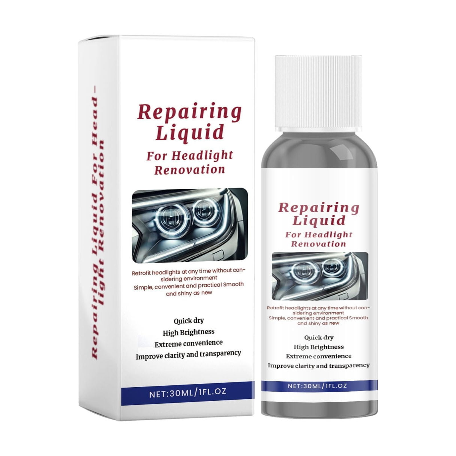 Qocolhg Ceramic Headlight Restoration Kit,To Last As Long As You Own Your Vehicle,Brings Headlights Back to Like New Condition,Headlight Restore and Protect,No Power Tools Required,Clearance