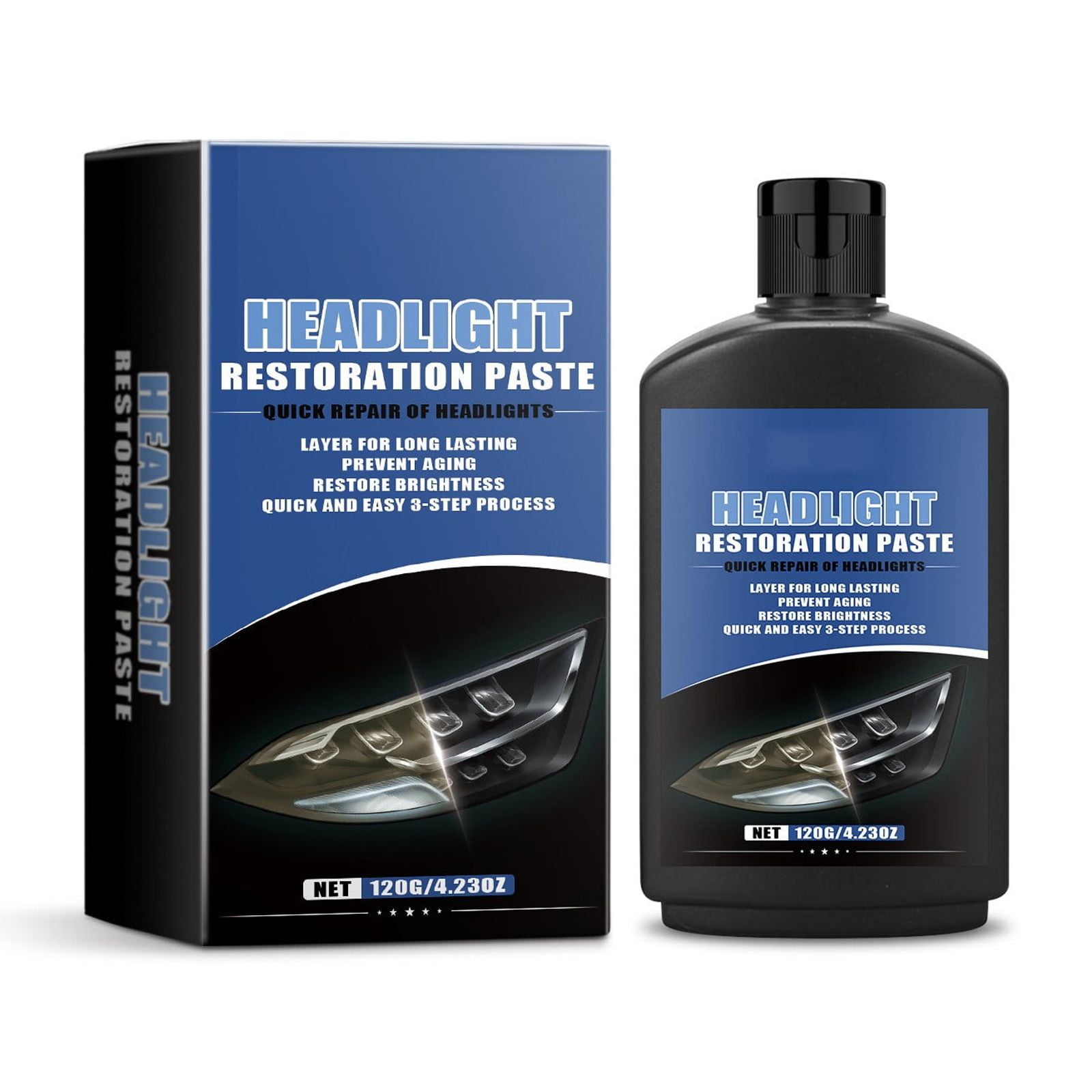 Qocolhg Ceramic Headlight Restoration Kit,To Last As Long As You Own Your Vehicle,Brings Headlights Back to Like New Condition,Headlight Restore and Protect,No Power Tools Required,Clearance