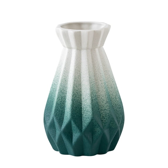 Qocolhg Ceramic Rustic Neutral Vase for Flowers, Farmhouse Decorative Flowers Vase Pottery Conic Small Vases for Home Decor Table Centerpieces Living Room Entryway Bedroom, Clearance, White Green