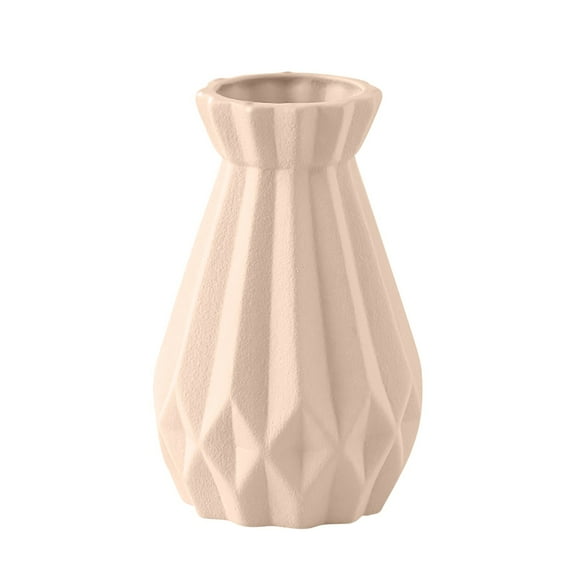 Qocolhg Ceramic Rustic Neutral Vase for Flowers, Farmhouse Decorative Flowers Vase Pottery Conic Small Vases for Home Decor Table Centerpieces Living Room Entryway Bedroom, Clearance, Beige