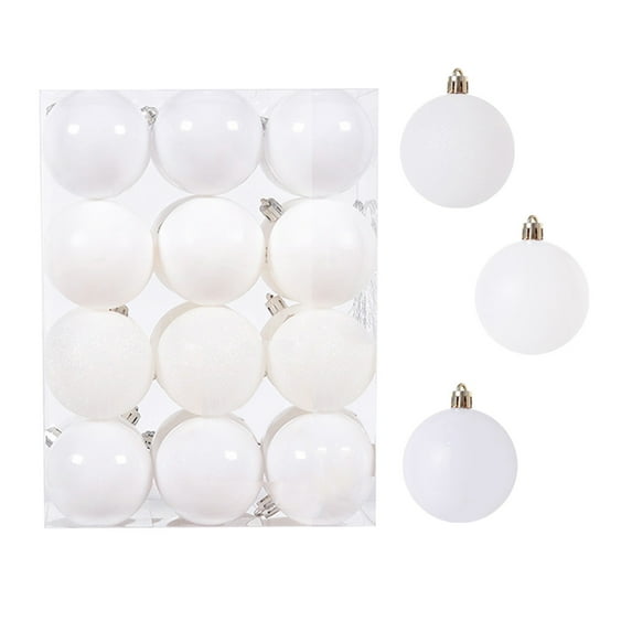 Qocolhg Christmas Ball Ornaments Set, 24 Pcs Christmas Plastic Ornaments Tree Small Christmas Ornaments Balls Pendant Christmas Ornaments Set Christmas Ornaments, Christmas Decorations Clearance