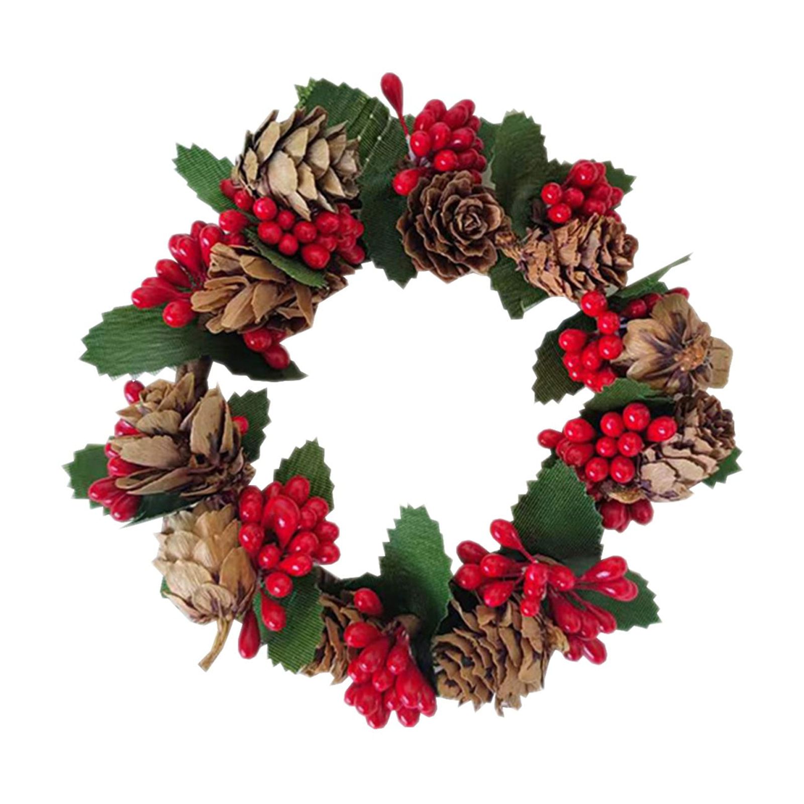Set Of 4 Red Heart Candle Ring Wreaths - Valentine's & Mother's Day Table Decor - View #6