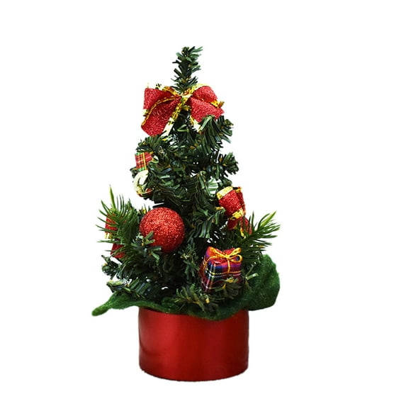 Qocolhg Christmas Decorations Clearance!Christmas Decoration 20cm/7.9inches Small Christmas Tree Ornament Mini Christmas Tree Christmas Decoration Scene Setting For Living Room Desk Bedroom Ornaments