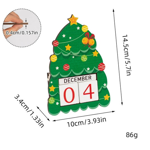 Qocolhg Christmas Decorations Countdown Calendar Desktop Wooden Decoration,Wood Advent Table Decor with Square Number Tabletop Decoration,Santa Claus Countdown Calendar for Home Office Decoration
