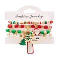 thumbnail image 1 of Qocolhg Christmas Decorations Indoor Outdoor, Christmas Bracelet Multi Layered Stackable Artificial Beaded Chain Jewelry Jewelry Bag Snowflake Christmas Tree Reindeer Bracelet Set, on Sale Clearance!, 1 of 6