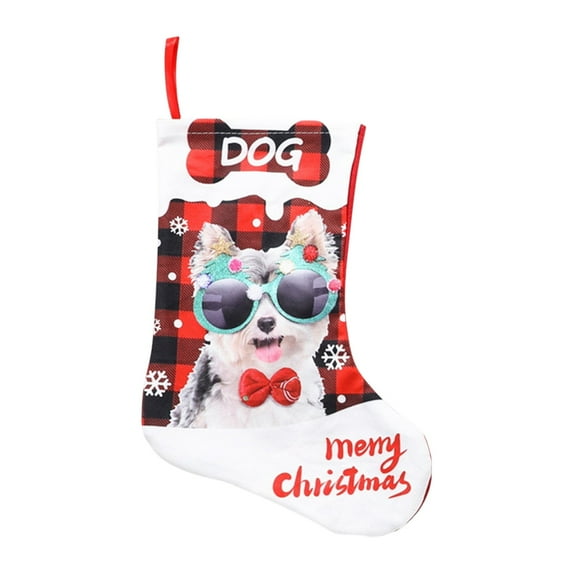 Qocolhg Christmas Decorations Indoor Outdoor, Christmas Stockings Printed Candy Bags Pet Dogs Gifts Stockings Fireplace Decorations Christmas Decorations, on Sale Clearance!