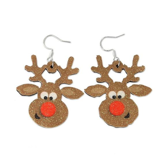 Qocolhg Christmas Decorations Indoor Outdoor, New Christmas Earrings Santa Claus Sparkling Pendant Earrings Funny Silvered Plated Earrings Christmas Gift, on Sale Clearance!