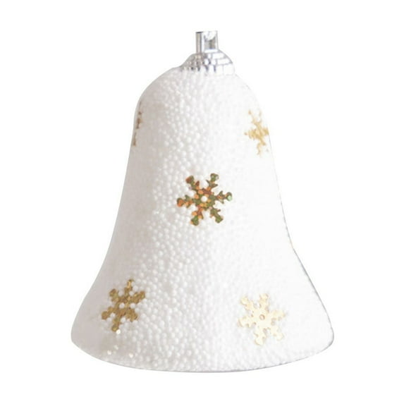 Qocolhg Christmas Decorations Outdoor Indoor, 7CM Christmas Pendant Sparkling Pendant White Bell Silverd Bell Pendant Activity Scene Photography Props Scene Dress Up, on Sale Clearance!