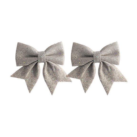 Qocolhg Christmas Decorations Outdoor Indoor, Christmas Day Gifts For Girls And Women Bow With Ponytail Holders Complete Your Cheerleader Outfit Uniform Strong Hair Ties Bands Elastics Two Packs