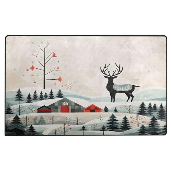 Qocolhg Christmas Decorations Outdoor Indoor, Christmas Decorative Rug Living Room Large Dirty Scuff Foot Mat Bedroom Bedside Rugs, on Sale Clearance!