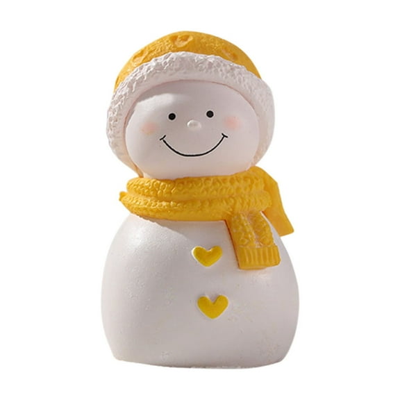 Qocolhg Christmas Decorations Outdoor Indoor, Christmas Resin Snowman Decoration Micro Decoration Garden Accessories Cute Winter Scarf Snowman Resin Small Ornaments, on Sale Clearance!