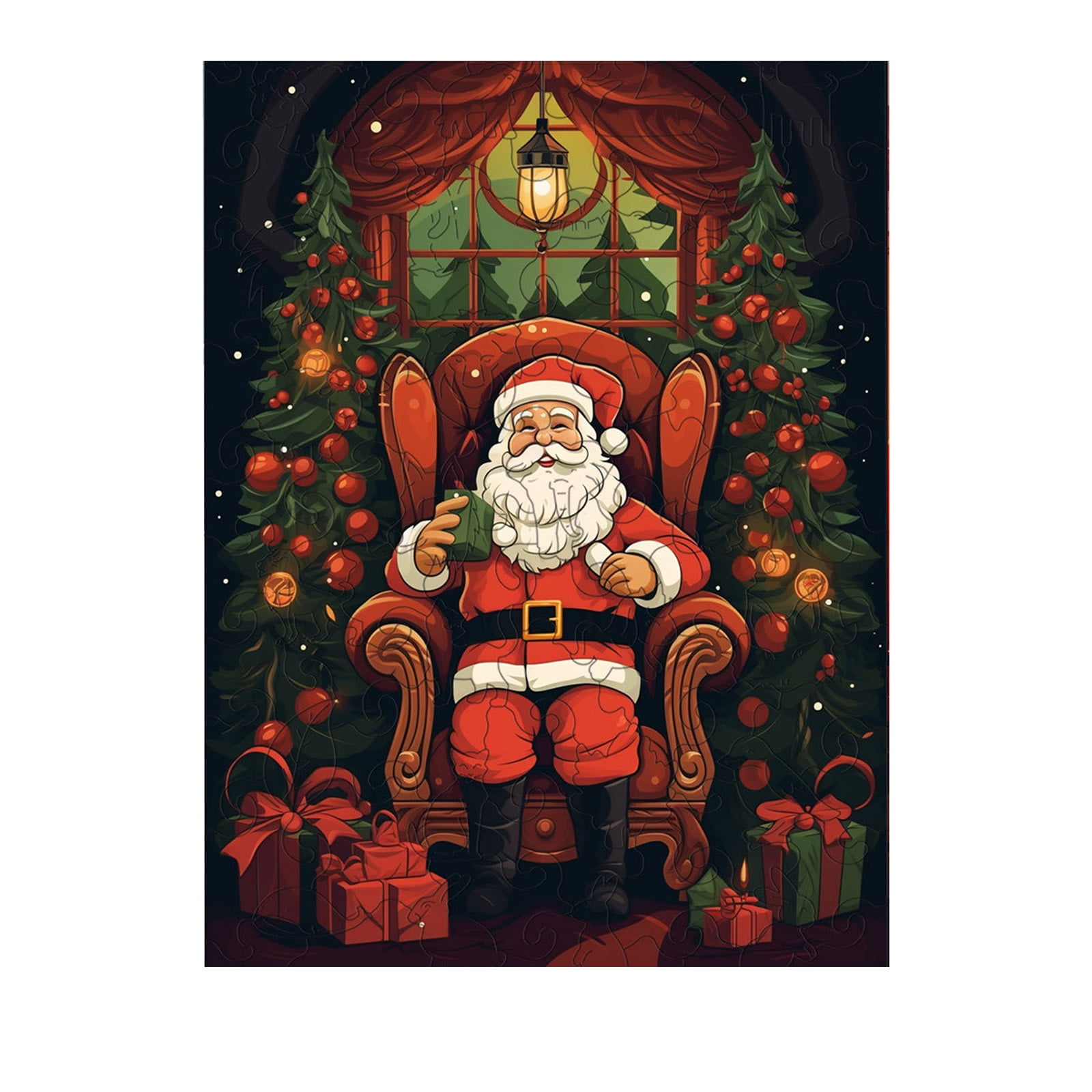 Qocolhg Christmas Decorations Outdoor Indoor, Popular Christmas Wooden Puzzle Bird Shaped