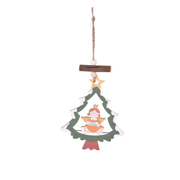 Qocolhg Christmas Decorations Outdoor Indoor, Wooden Christmas Tree Hanging Christmas Decoration Scene Decoration Hanging Christmas Tree Decoration Various Shapes Available 2Pcs, on Sale Clearance!