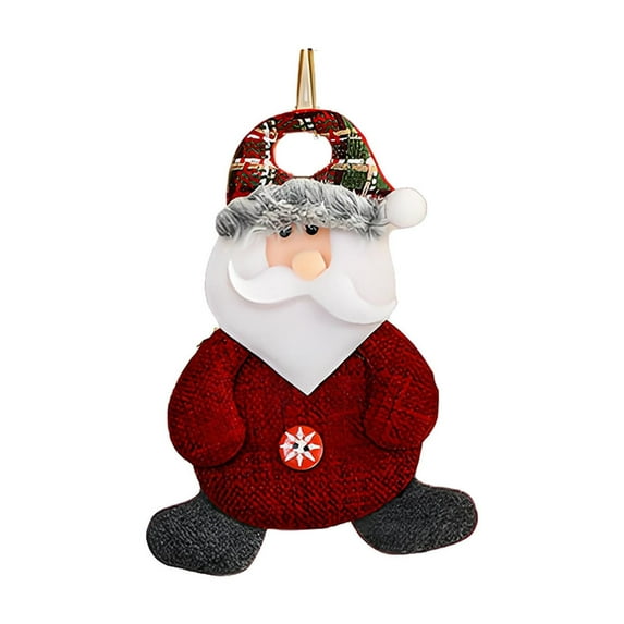 Qocolhg Christmas Hanging Ornaments Decoration 3D Santa Claus Snowman Reindeer Cloth Doll Pompom Leg Cute Handmade Holiday Xmas Tree Pendant Party Snowman Christmas Tree Decorations Clearance