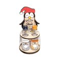 thumbnail image 1 of Qocolhg Christmas Mini Wooden Wine Rack, Mini Liquor Bottle Holder Wooden Christmas Penguin Elk Gnomes Wine Rack Gift for Beverages/Liquor Bottles Storage, Christmas Decorations Clearance, 1 of 1