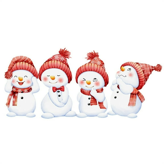 Qocolhg Christmas Window Clings Snowman Window Decals Christmas Snowflake Stickers Winter Window Glass Decor for Kids Christmas Holiday Party Decorations Christmas Decorations Clearance