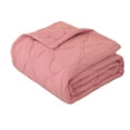 thumbnail image 1 of Qocolhg Classic Summer Beach Pink Plain Print Quilt Coverlet, Queen Breathable, 1 of 8