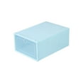 thumbnail image 1 of Qocolhg Clear Stackable Shoe Storage Box Storage Transparent Foldable Home Textile Storage Stuff Organizer, 12x8x5 inch Clamshell Storage Box, Plastic Drawer Organizer with Front Opening (Green), 1 of 6