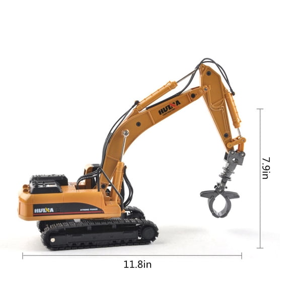 Qocolhg Construction Vehicle Toys Timber Grab Excavator Heavy Metal 1/50 Scale Grab Wooden/Building Materials Vehicle Engineering Alloy Models Collection Toys Gift for Kids and Decoration House