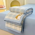 thumbnail image 1 of Qocolhg Cooling Blanket Night Sweats for Hot Sleepers, Cooling Blankets for Kids, Skin-friendly Plain Printed Washed Cotton Summer Quilt, Bedding Soft Coverlet Quilts, 39x59 inch, Blue, 1 of 6