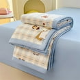 thumbnail image 1 of Qocolhg Cooling Blanket Night Sweats for Hot Sleepers, Cooling Blankets for Kids, Skin-friendly Plain Printed Washed Cotton Summer Quilt, Bedding Soft Coverlet Quilts, 39x59 inch, Blue, 1 of 6