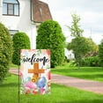 thumbnail image 1 of Qocolhg Easter Bunny/Egg/Gnome with Rabbit Themed Garden Flag 12x18 Double Sided, Funny Bunny Floral Small Yard Flag Easter Egg Banner for Easter Holiday Farmhouse Yard Outdoor Decorations, 1 of 6