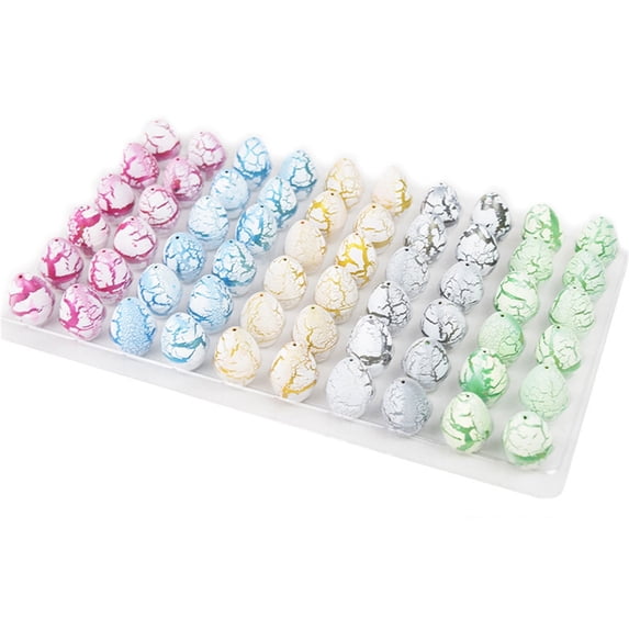 Qocolhg Easter Egg Bunny Themed Decorations for Home, 60 Pack Dinosaur Eggs Hatching In Water Crack With Assorted Color Hunting Game Birthday Party Favors For Toddler Kids 3-10 Boys Girls