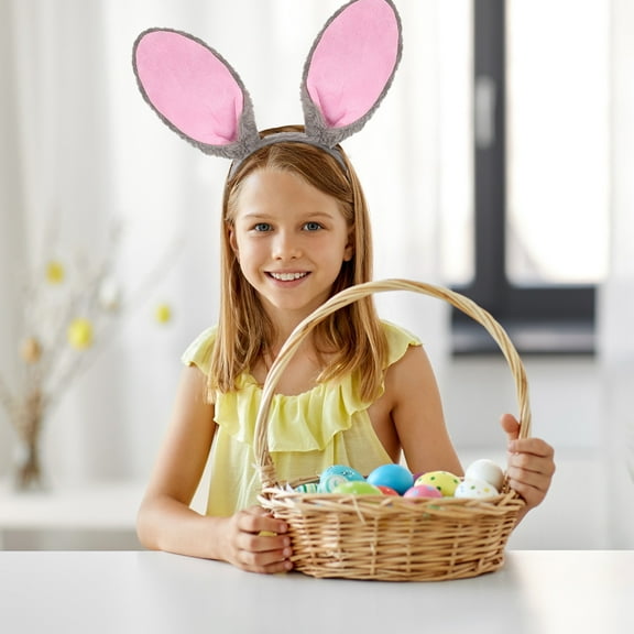 Qocolhg Easter Egg Bunny Themed Decorations for Home, Bunny Headband Cute Soft Bunny Headband Easter Bunny Costume Accessories Easter Bunny Suitable For Bunny Cosplay Costume Accessories