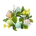 thumbnail image 1 of Qocolhg Easter Egg Candle Rings Wreaths Spring Artificial Foliage Berry and Egg Wreath Pastel Easter Eggs Candle Holder Rings for Easter Holiday Springtime Decor Front Door Table Centerpiece, 1 of 7