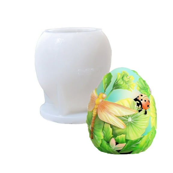 Qocolhg Easter Eggs Shaped Soy Candles Scented Candles Spring Bunny Tealight Candles Home Decor Bunny Candle Handmade Wax Candle for Bedroom Bathroom Party (White, Egg)