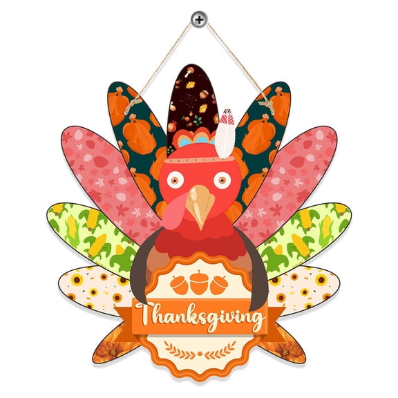 Qocolhg Fall Decorations For Home, Thanksgiving Decorations Turkey For Door Autumns Welcome Porch Decor Fall Door Decor Hanging Decor Cute Turkeys Ornaments, Thanksgiving Decorations Indoor Outdoor