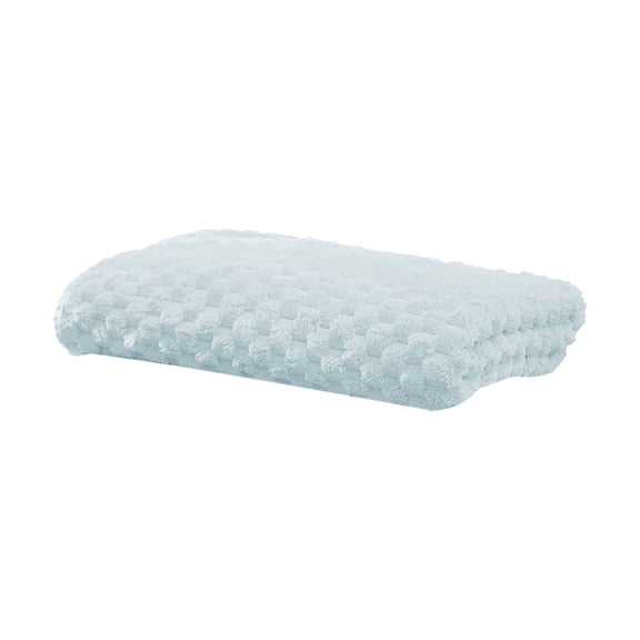 Qocolhg Flannel Bath Towel for Bathroom Soft Cotton Absorbent Towels Quick Dry Luxury Towles Fleece Throw Blanket for Bathroom Hotel Dorm Spa Shower Kitchen, Suitable for All Seasons, Sky Blue