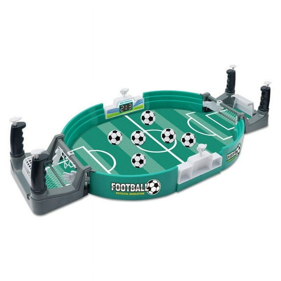 Qocolhg Football Table Interactive Toys Game, Mini Tabletop Soccer Pinball Games Set with 6 Balls, Hand-Eye Coordination Classic Interactive Indoor Tabletop Football Sport Board Games for Kids