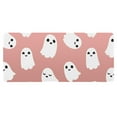 thumbnail image 1 of Qocolhg Halloween Cute Ghost Mouse Pad Kawaii Cartoon Spooky Funny Spirit Extended Desk Mat Non-Slip Rubber Base Stitched Edge Large XL Black White Mousepad for Desk Gaming Laptop Desktop 31.5×11.8in, 1 of 4