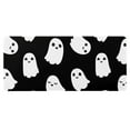 thumbnail image 1 of Qocolhg Halloween Cute Ghost Mouse Pad Kawaii Cartoon Spooky Funny Spirit Extended Desk Mat Non-Slip Rubber Base Stitched Edge Large XL Black White Mousepad for Desk Gaming Laptop Desktop 31.5×11.8in, 1 of 4
