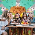 thumbnail image 1 of Qocolhg Happy Easter Party Backdrop Banner, Spring Easter Rabbit Colorful Eggs and Chick Sign Green Grass Yard Photo Background Bunny Photography for Easter Party Decoration, 70.8x43 inch, 1 of 6