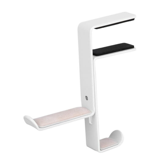 Qocolhg Headset Hook Adjustable Headphone Holder Hanger Backpack Hook Purse Hook Mount Desks Organizer, Cable Clip, Universal Gaming Headset Holder, Aluminum Headset Stand Clamp Hook Under Desk