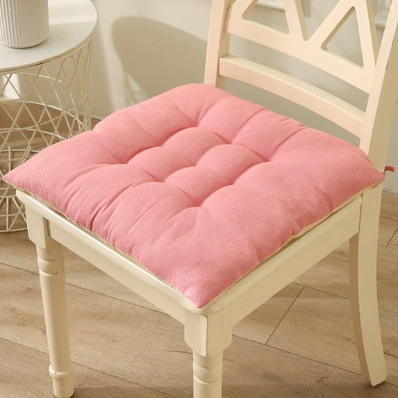 Qocolhg Indoor Outdoor Thickened Seat Cushion Chair Pads Office Cushion Summer Buttocks Cushion for Garden Patio Home Kitchen Office, 12x12 inch Floor Pads, Clearance, Pink