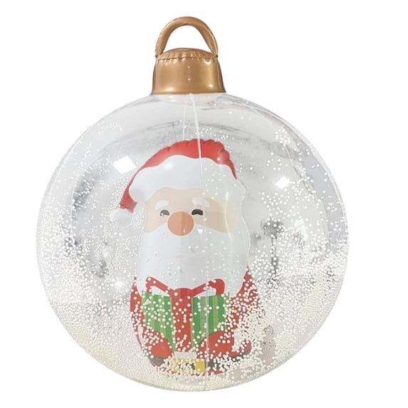 Qocolhg Inflatable Christmas Ornaments PVC Ball, 24 inch Large Christmas Inflatables Decorations Outdoor Ball Inflatable Ornaments for Outdoor Holiday Home Christmas Yard Decorations