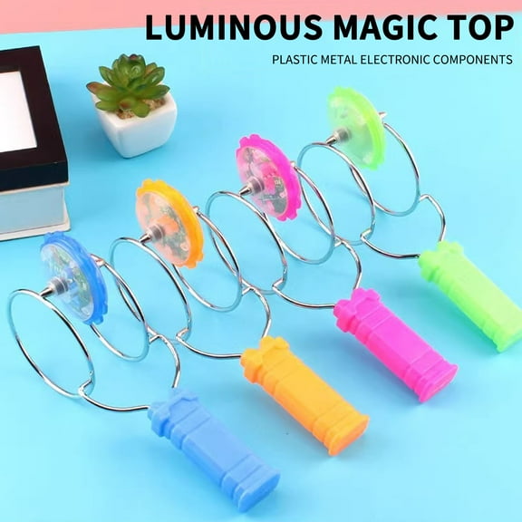 Qocolhg Kids Toys Retro Light Up Gyro Wheels Toy,Gyroscope Rail Twisters,Kids Classic Vintage Nostalgia Yoyo Sensory Fidget Toys,Christmas Stocking Stuffers for Kids,Gift for Boys Girls Clearance