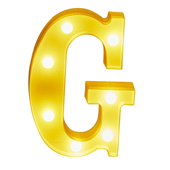 Qocolhg LED Letter Lights Sign Letters Light Up Letters Sign for Night Light Wedding Birthday Party Battery Powered Christmas Lamp Home Bar For Christmas Birthday Party Decoration, G