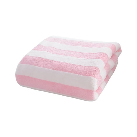 Qocolhg Large Bath Towels, 100% Coral Velvet, 55x27.6 Inches Extra Large Bath Towels, Lighter Weight, Quicker to Dry, Super Absorbent, Perfect Bathroom Towels, Pink