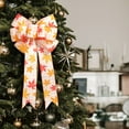 thumbnail image 1 of Qocolhg Large Fall Wreath Bows Thanksgiving Bows Maple Leaves Strips Burlap Bows for Wreaths, Fall Ribbon Bows Tree Topper Bows for Thanksgiving Home Indoor Outdoor Christmas Tree Decoration, 1 of 3