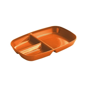 Qocolhg Large Unbreakable Divided Plates for Adults,Deep Dinner Plates,Divided Design for Picky Eaters,Compartment Plates,Lightweight Reusable Plastic Portion Control Plates,BPA Free,Clearance