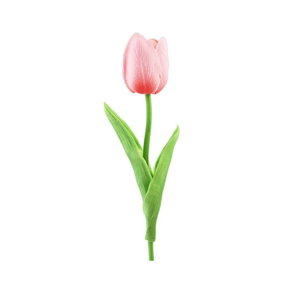 Qocolhg Light Pink Artificial Flowers, 10 Pcs Tulips Realistic Touch Spring Summer Fake Flowers, for Home Decor, Outdoor Garden Decorations, Mother's Day, Valentine's Day, Christmas Gifts for Women