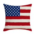 thumbnail image 1 of Qocolhg Memorial Independence Day Pillow Covers Blue Red Stars and Stripes American Flag Throw Pillow Cases 18x18 inch Patriotic Flag 4th of July Home Decor Cushion Cover for Sofa Couch, Clearance, 1 of 4