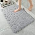 thumbnail image 1 of Qocolhg Memory Foam Bath Mats for Bathroom Floor, 20x32 inch Comfortable Soft Non-Slip Super Absorbent Quick Drying Bathroom Rug for Floor, Tub & Shower, Machine Washable, Thick,Clearance,Light Gray, 1 of 2
