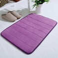 thumbnail image 1 of Qocolhg Memory Foam Bath Mats for Bathroom Floor, 20x32 inch Comfortable Soft Non-Slip Super Absorbent Quick Drying Bathroom Rug for Floor, Tub & Shower, Machine Washable, Thick,Clearance,Purple, 1 of 3