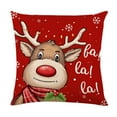 thumbnail image 1 of Qocolhg Merry Christmas Throw Pillow Cover 18X18 Inch Santa Claus Reindeer Decorative Throw Pillow Cover Winter Holiday Soft for Couch Bedroom Living Room Outdoor Christmas Decorations, 1 of 6